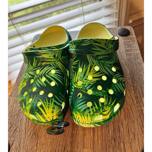 Crocs Tropical Platform Womens 4 Crocs Green Crocs Platform Crocs Rare Leaf S - Picture 10 of 12